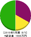 亀井工業 貸借対照表 2010年5月期