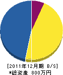 松川電化設備 貸借対照表 2011年12月期