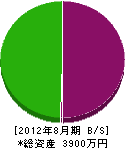 日總 貸借対照表 2012年8月期