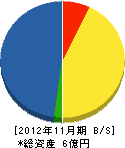 興電社 貸借対照表 2012年11月期