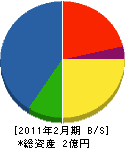 松孝興業 貸借対照表 2011年2月期
