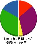 寺田軌道 貸借対照表 2011年3月期