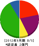 石戸産業 貸借対照表 2012年9月期