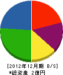 横山建材店 貸借対照表 2012年12月期