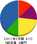 津名土木 貸借対照表 2011年5月期