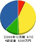 山本設備 貸借対照表 2008年12月期