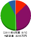 松本興業 貸借対照表 2011年4月期