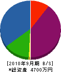 泉電機工事 貸借対照表 2010年9月期