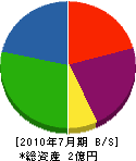 キムラ工業 貸借対照表 2010年7月期
