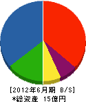 重田組 貸借対照表 2012年6月期
