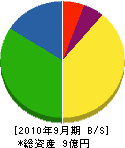 吉崎工務店 貸借対照表 2010年9月期