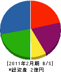 新川産業 貸借対照表 2011年2月期