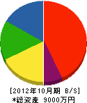 岡本組 貸借対照表 2012年10月期