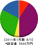 ミヤタケ塗装 貸借対照表 2011年1月期