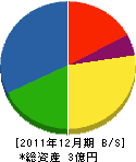 加藤土木 貸借対照表 2011年12月期