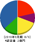 イケモク 貸借対照表 2010年9月期