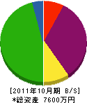 小山造園 貸借対照表 2011年10月期