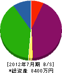 相澤興業 貸借対照表 2012年7月期