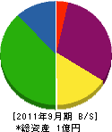濱本設備工業 貸借対照表 2011年9月期