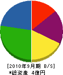 広津産業 貸借対照表 2010年9月期