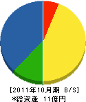 大島組 貸借対照表 2011年10月期