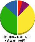 浜田組 貸借対照表 2010年7月期