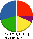 石田商事 貸借対照表 2011年3月期