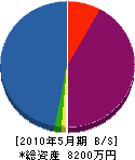生井澤設備工業 貸借対照表 2010年5月期
