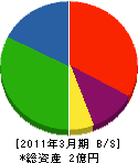 日動海運 貸借対照表 2011年3月期