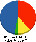 友田組 貸借対照表 2009年3月期