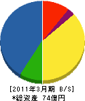 三栄電気工業 貸借対照表 2011年3月期