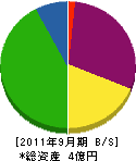日本水工 貸借対照表 2011年9月期