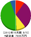小山造園 貸借対照表 2012年10月期