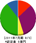 新日本海事工業 貸借対照表 2011年7月期