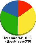 小田原商店 貸借対照表 2011年2月期