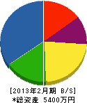 西讃緑地 貸借対照表 2013年2月期