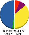 仲村工業 貸借対照表 2012年7月期