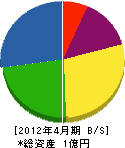 佐野ガス水道工事店 貸借対照表 2012年4月期
