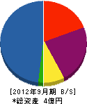 梅田組 貸借対照表 2012年9月期