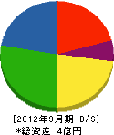 暁工業 貸借対照表 2012年9月期