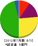 広島畳材 貸借対照表 2012年7月期