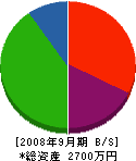 ヨコヤマ 貸借対照表 2008年9月期