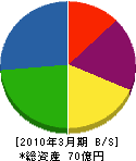 千代田スバック 貸借対照表 2010年3月期