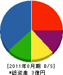 日永電気工業 貸借対照表 2011年8月期