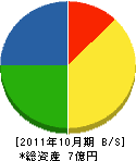 森田建設 貸借対照表 2011年10月期