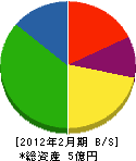 土井組 貸借対照表 2012年2月期