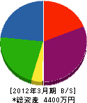 松浦造園 貸借対照表 2012年3月期