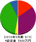 松尾建設 貸借対照表 2010年9月期