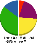 波江野工務店 貸借対照表 2011年10月期