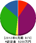 富山北研水質管理 貸借対照表 2012年6月期